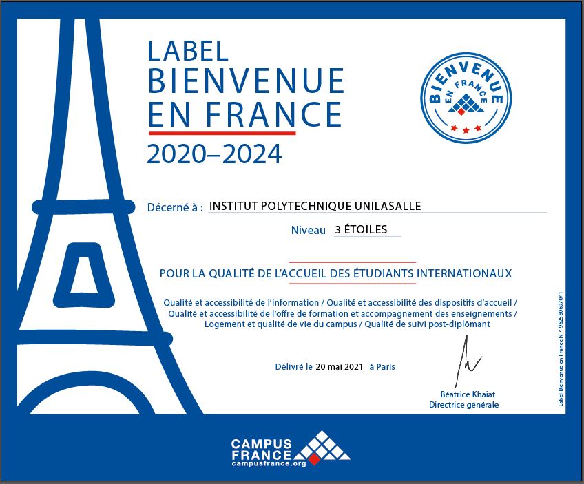 Diplome Bienvenue en France