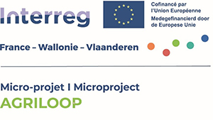 LOGO Interreg France - Wallonie - Vlaanderen. Micro-projet AGRIOOP. Mention Cofinancé par l'Union Européenne.